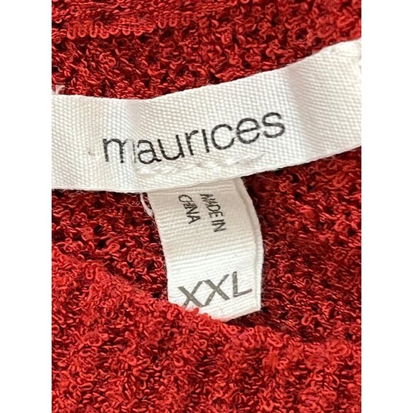 Red Maurices XXL Sweater With Lace-Up Back & Long Sleeves‎ - Picture 5 of 7